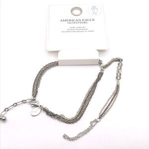 American Eagle Outfitters Silver Multi Strand Beaded Hand Jewelry